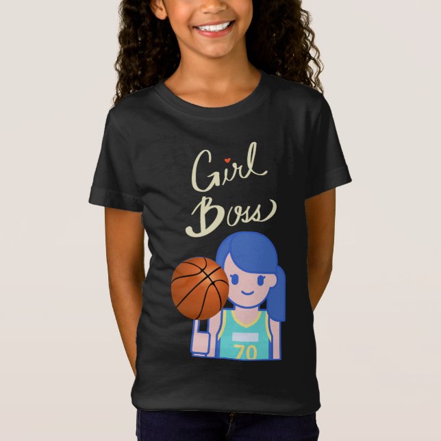 Camiseta Garota Chefe Basquete (Frente)