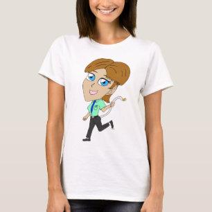 Camiseta garota chibi com cauda     