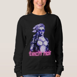 Camiseta Garota Ciberpunk Tech Noir