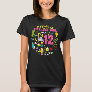 Camiseta Garota Cientista de 12 Anos Ciência Menina de 12 A