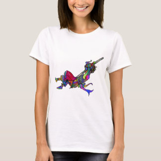 Camiseta Garota Colorida Balançando