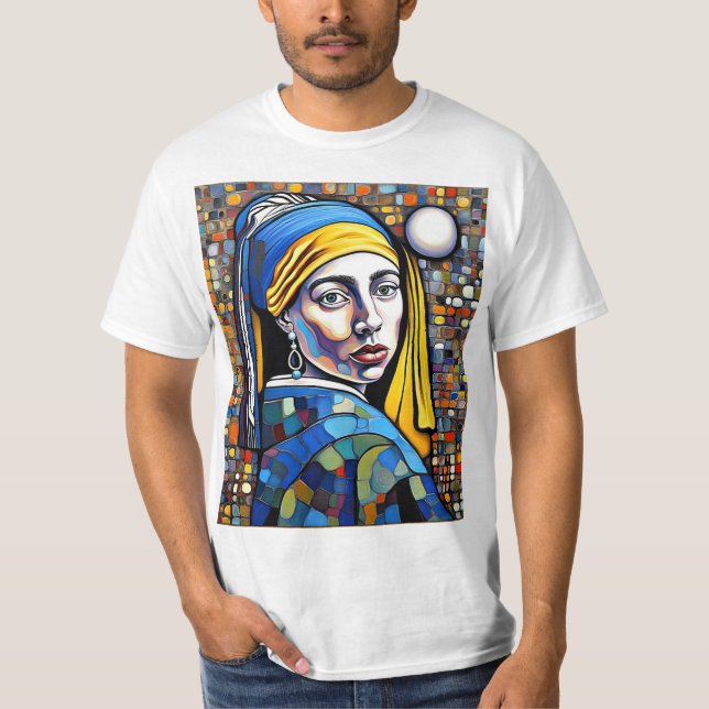 Camiseta Garota com brinco de pérola 1 (Frente)