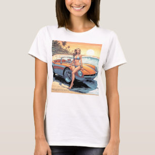 Camiseta Garota com carro esportivo