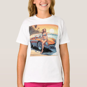 Camiseta Garota com carro esportivo