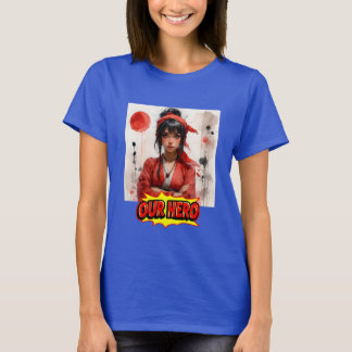 Camiseta Garota Com O Lenço Vermelho Nossa Heroína Concerto