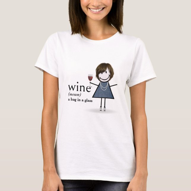 Camiseta Garota com Vinho Vermelho (Frente)