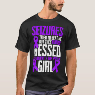 Camiseta Garota Corajosa Guerreira Epilepsia Dizendo Epilep