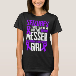 Camiseta Garota Corajosa Guerreira Epilepsia Dizendo Epilep