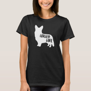 Camiseta Garota Corgi Animais Engraçados Amante de Cães Cor