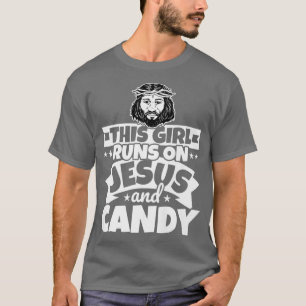 Camiseta Garota corre em Jesus e doce767