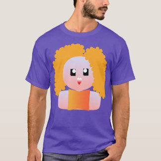 CAMISETA GAROTA CORTA COM CABELO DE CURA
