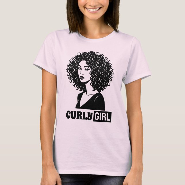 Camiseta Garota Crespa (Frente)