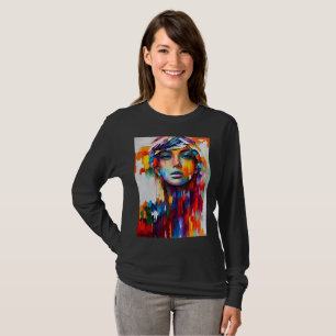 Camiseta Garota Criativa: Arte Moderna Vestida