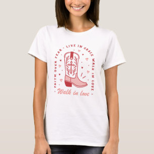 Camiseta Garota cristã cita caminhada apaixonada por estéti