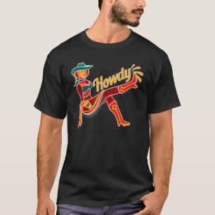 Camiseta Garota Cumprimento Western País do Sul Cowgirl