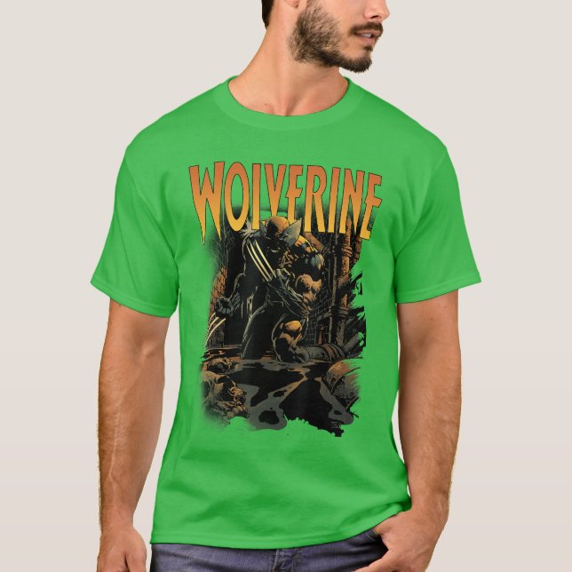 Camiseta garota da capa do gibi do Wolverine (Frente)