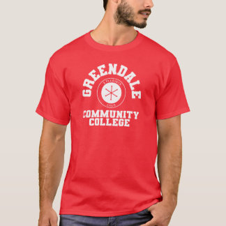 Camiseta garota da faculdade comunitária de greendale
