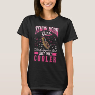 Camiseta Garota da Trompa Tenor Tocar Trompa Tenor Trompist
