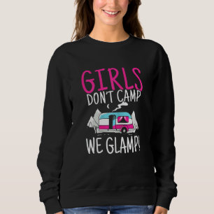 Camiseta Garota das mulheres não acampam nós acampar acampa