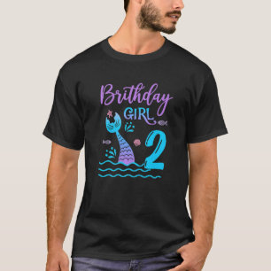 Camiseta Garota Dau, segundo aniversário de cauda de Sereia