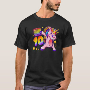 Camiseta Garota de 10 anos, Unicórnio, Pop, Numbe