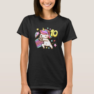 Camiseta Garota de 10 anos, Unicórnio, Pop, Numbe