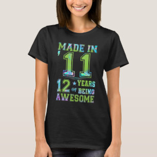 Camiseta Garota De 12 Anos Presente Para 12 Nascer De Prese