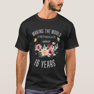 Camiseta Garota De 16 Anos Fazer O Mundo Melhor