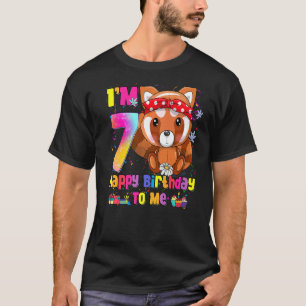 Camiseta Garota de 7 anos Princesa Pequena 7 Vermelha