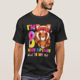 Camiseta Garota de 8 anos Princesa Pequena Panda Vermelha 8