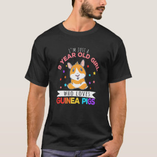 Camiseta Garota De 9 Anos Que Ama A Roda Dos Porcos Da Guin