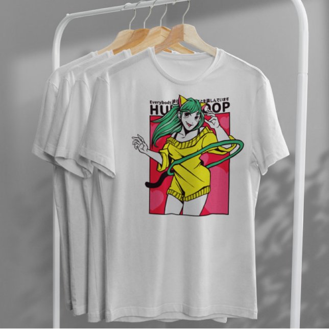 Camiseta Garota de Animação Hoop Hula (Criador carregado)