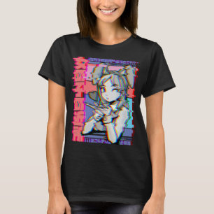 Camiseta Garota de animação retrô japonesa estética Vap