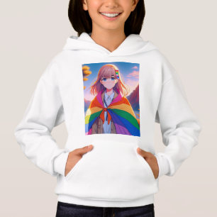 Camiseta Garota de Anime com Cape LGBTQIA+