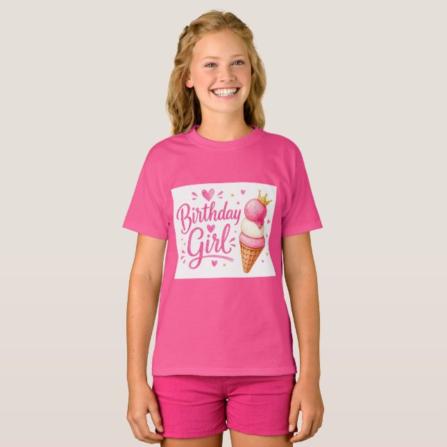 Camiseta Garota de Aniversário (Frente Completa)
