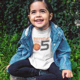 Camiseta Garota de Aniversário de Basquete