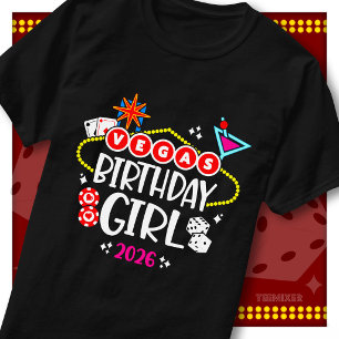 Camiseta Garota de Aniversário de Las Vegas 2026 Esquadrão 