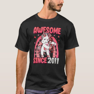 Camiseta Garota de Aniversário do 11 de Flautista da Unicór