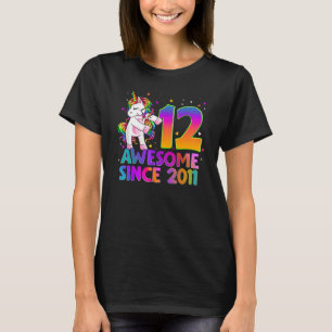 Camiseta Garota de Aniversário do 12 de Flautista do Unicór