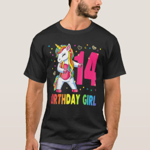 Camiseta Garota de Aniversário do 14 de Flautista da Unicór