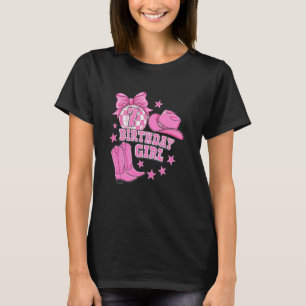 Camiseta Garota de aniversário do 7 de Disco Ocidental Pink