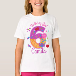 Camiseta Garota de Aniversário do Candyland Sexta-Feira