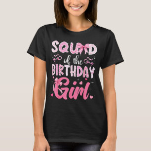 Camiseta Garota de Aniversário do Esquadrão Rosa Coquette A