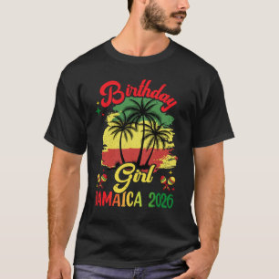 Camiseta Garota de Aniversário Jamaica 2026 30º 50º Festa F