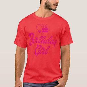 Camiseta Garota de Aniversário Oferece Mulheres Crianças En