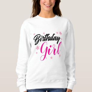 Camiseta garota de aniversário personalizada de mulheres co