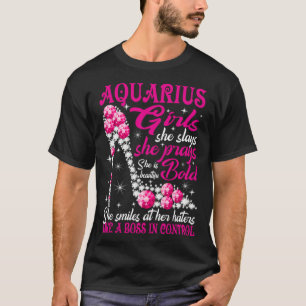 Camiseta Garota de Aquário Como uma Chefe no Controle sapat