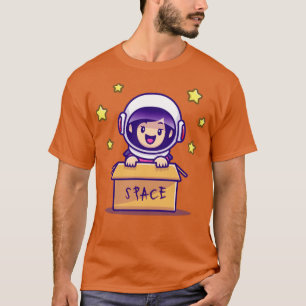 Camiseta Garota de Astronauta Bonita na Caixa