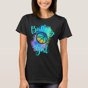 Camiseta Garota de Basquete de Aniversário
