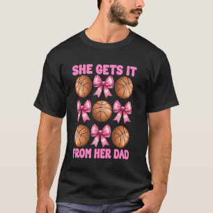 Camiseta Garota de Basquete Mãe Mamãe Coquette Ela Pega Da